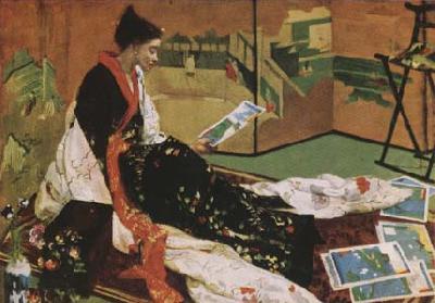 James Abbott McNeil Whistler Caprice in Purple and Gold No 2 The Golden Screen (mk09) china oil painting image